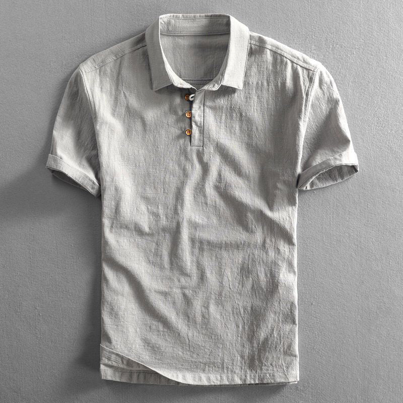 Carlo - Polo di Lusso in Lino per Uomo